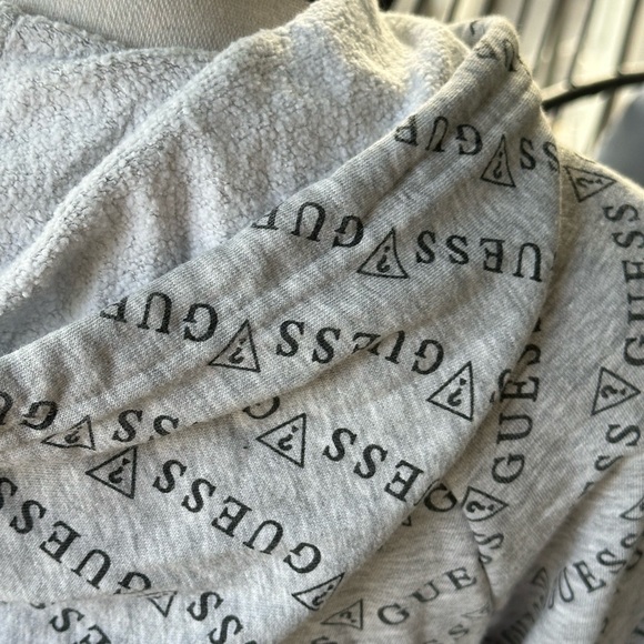 GUESS Gray Crop Graphic Hoodie - Picture 6 of 7